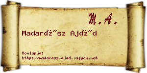 Madarász Ajád névjegykártya